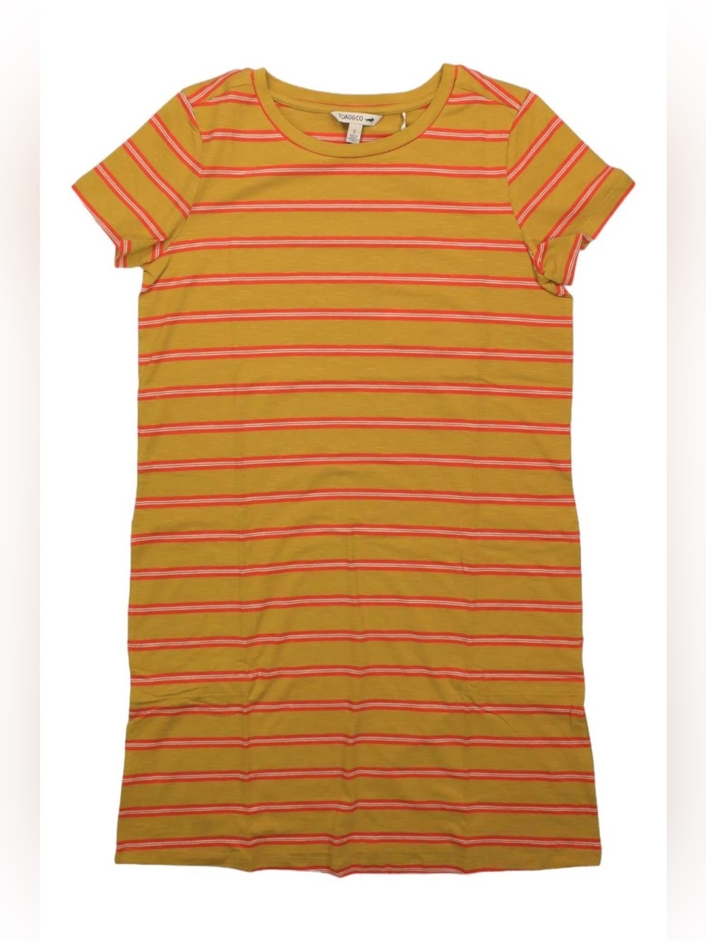 Toad & Co - Windemere II Stripe Colorful Pocket Short Sleeve Mini Dress Size Sm